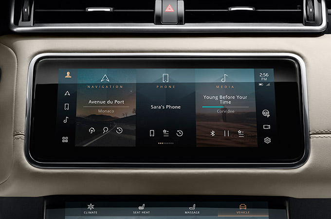 Sistema de informação e entretenimento Pivi Pro do Range Rover Velar