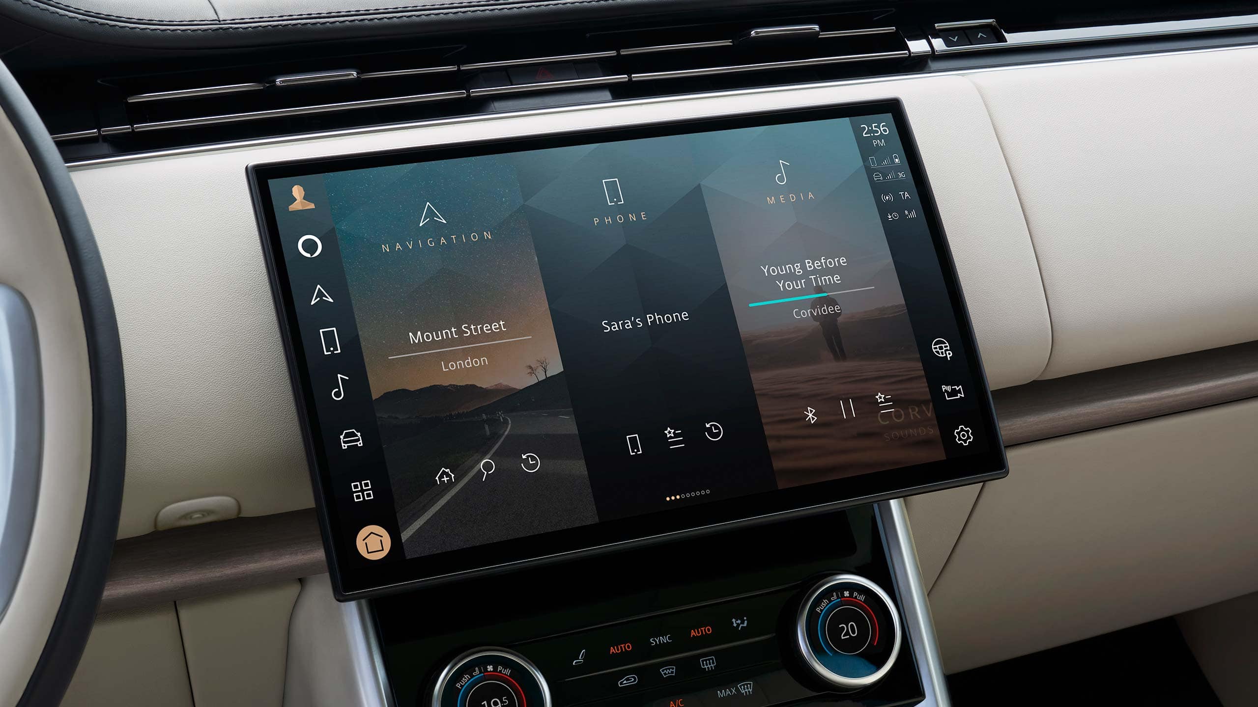 Detalle del sistema de infoentretenimiento Pivi Pro del Nuevo Range Rover